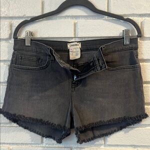 L'AGENCE Charcoal Frayed Hem Shorts size 28